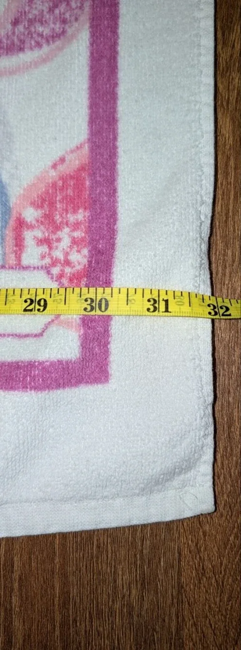 Coach Swim Towel White Pink Yellow  Blue Signature Print 32